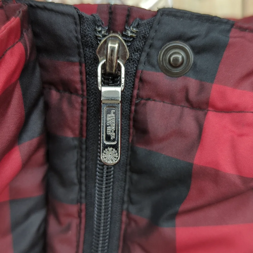 Lauren Ralph Lauren Buffalo Plaid Down Jacket Drawstring Waist Hood Faux… - Picture 11 of 17
